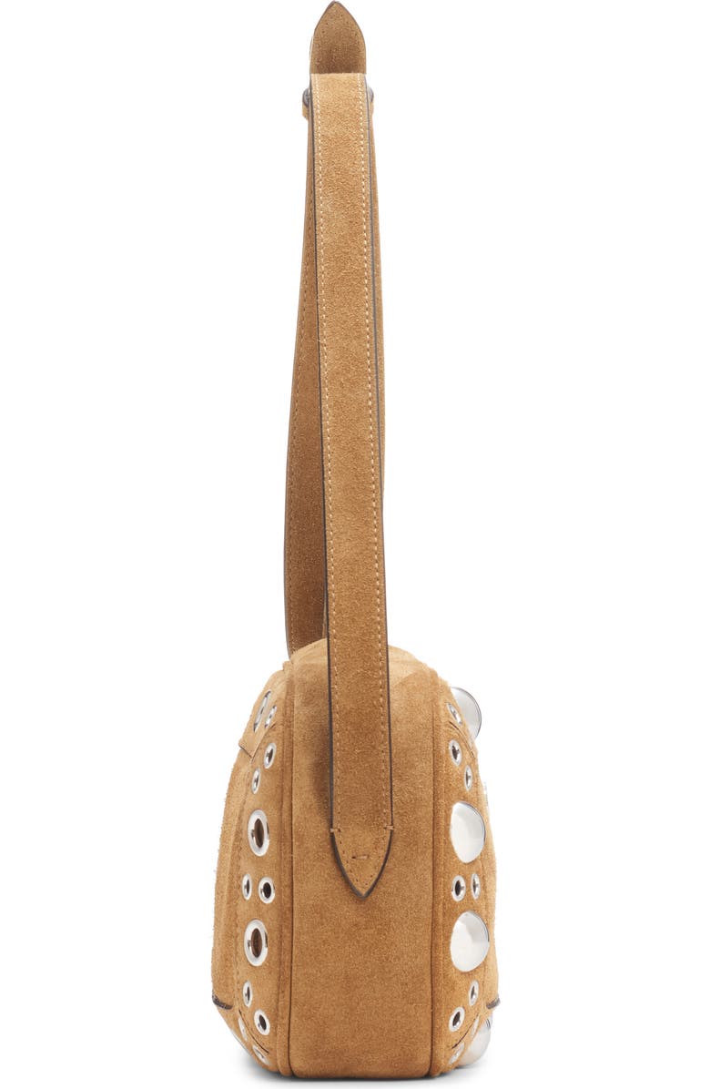 Valentino Garavani Nellcôte Studded Suede Crossbody Bag, Alternate, color, Beige