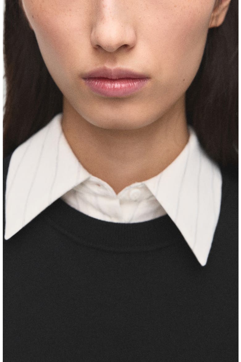 Fine Knit Crewneck Sweater, Alternate, color, BLACK