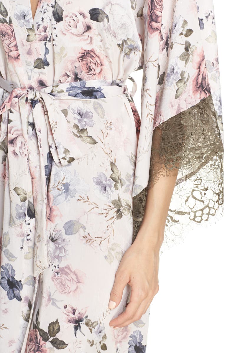 Midnight Bakery Satin Kimono Wrap, Alternate, color, 
