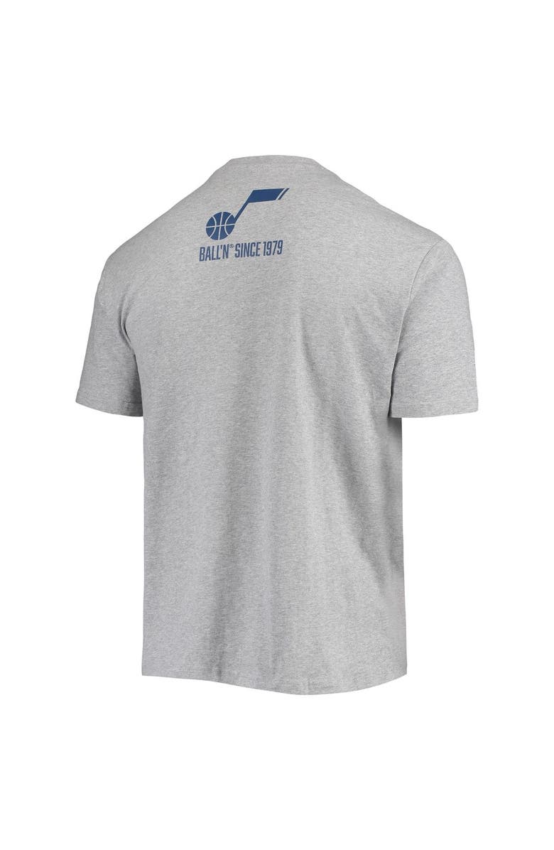 BALL'N Men's BALL'N Heathered Gray Utah Jazz Since 1979 T-Shirt, Alternate, color, Heather Gray