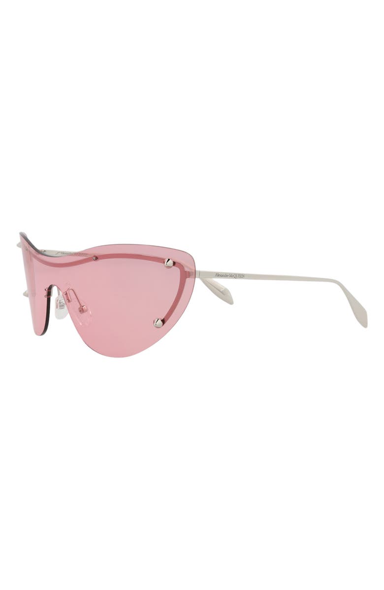 McQueen 99mm Cat Eye Shield Sunglasses, Alternate, color, 