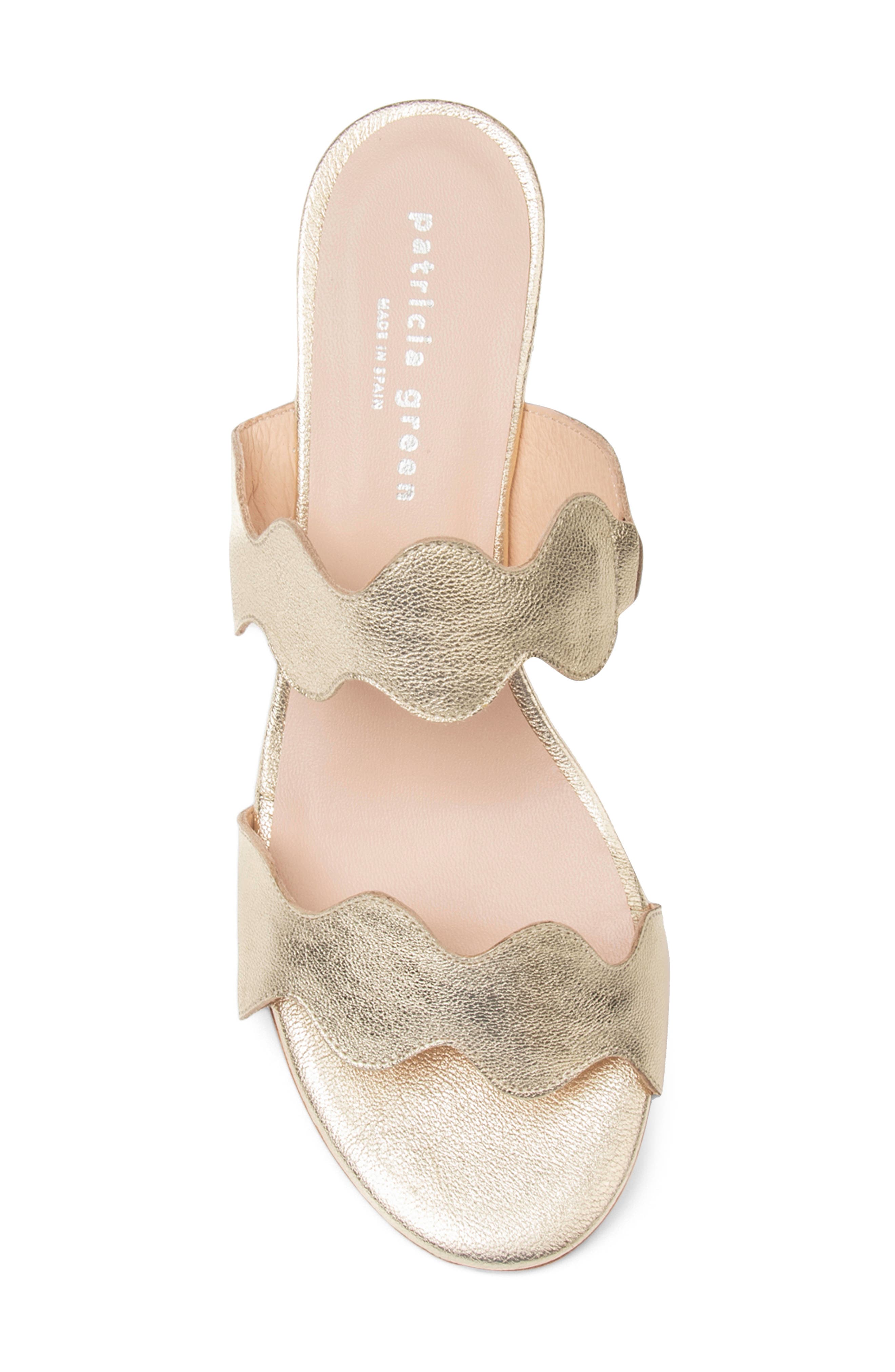 patricia green Palm Beach Wedge Sandal, Alternate, color, Gold Leather