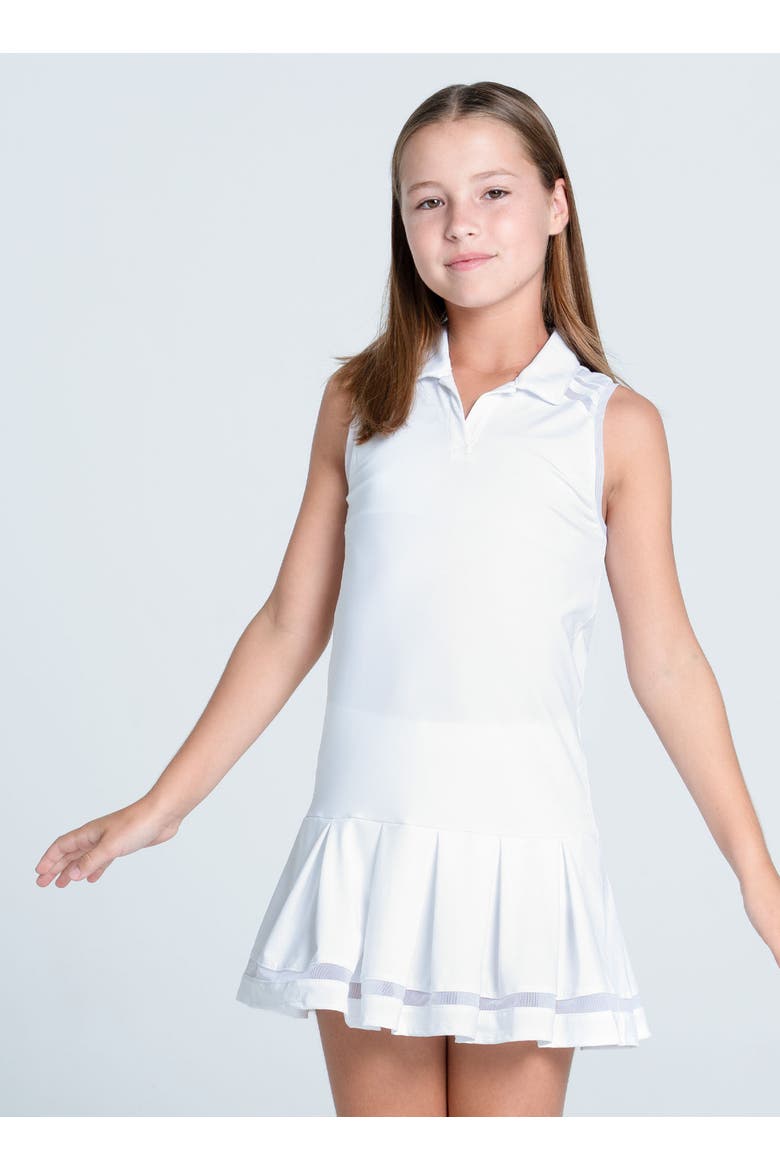 Girls It's A Win Dress, Alternate, color, White