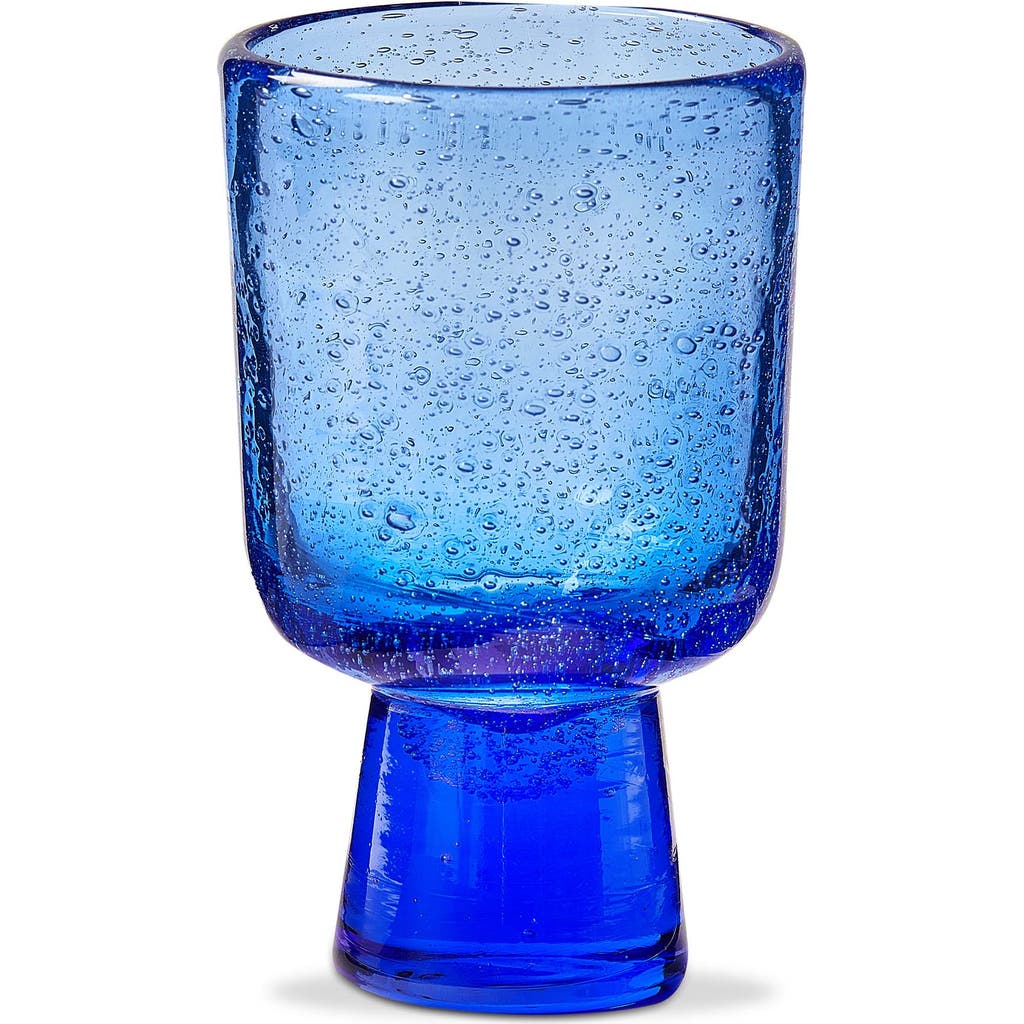 Tag Bubble Glass Footed Navy Drinkware In Blue