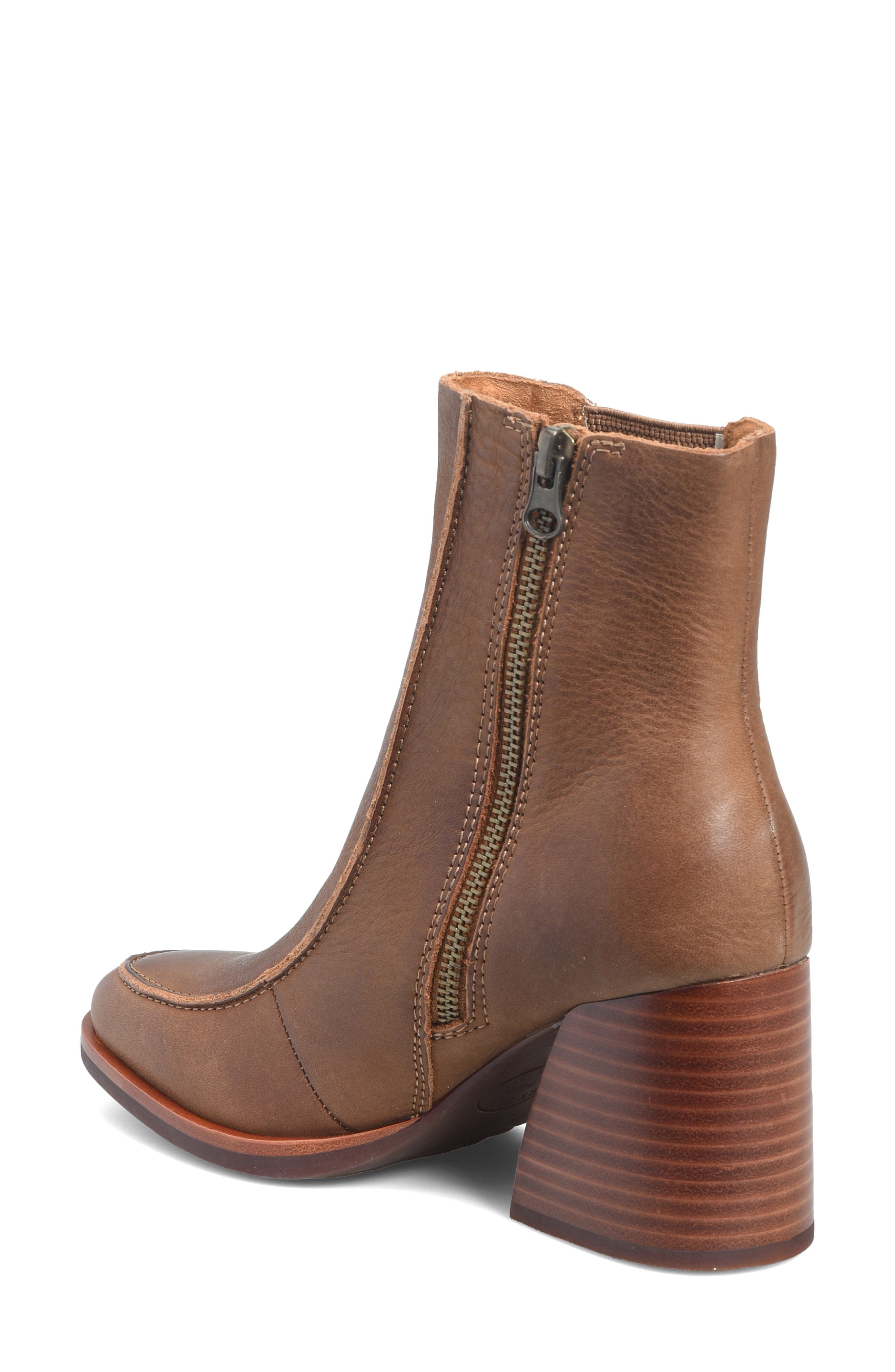 Kork-Ease<sup>®</sup> Sioux Block Heel Bootie, Alternate, color, Brown Leather