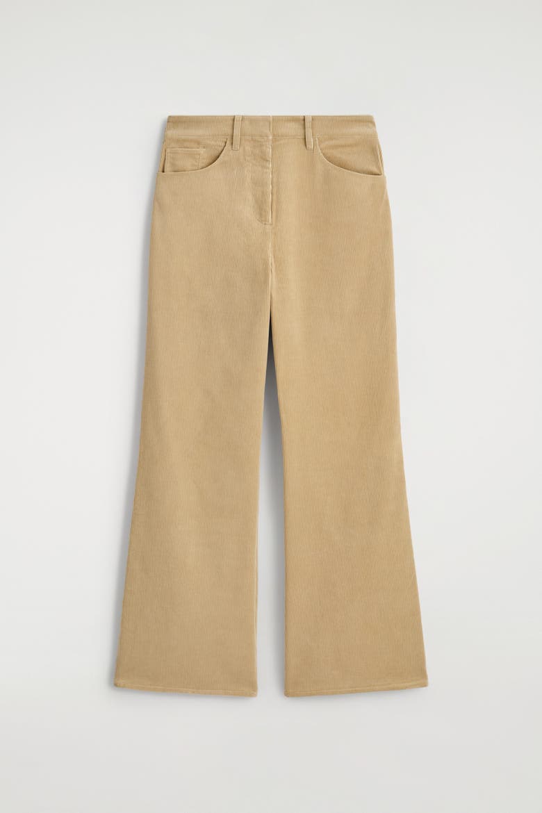 Corduroy Straight-Leg Pants, Alternate, color, BEIGE