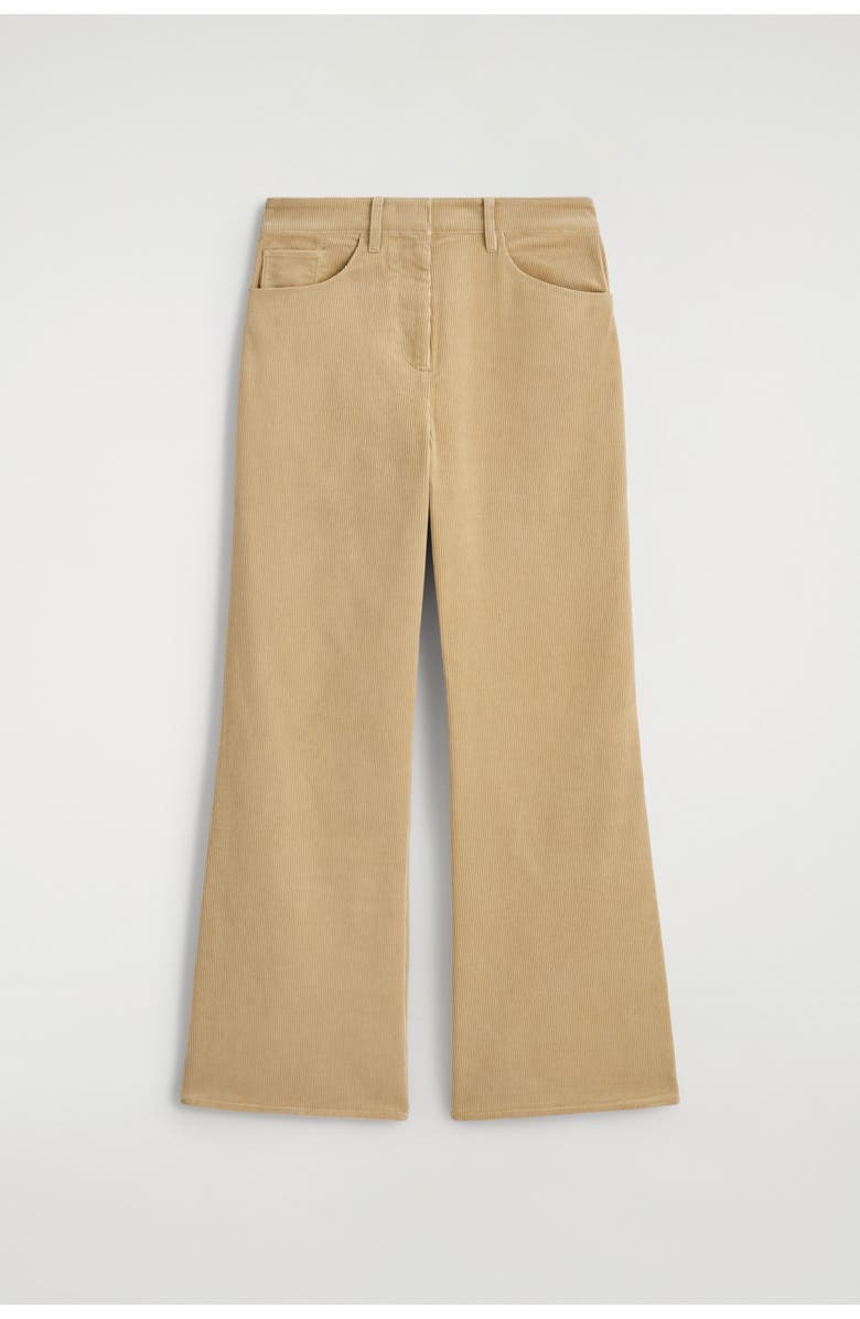COS Corduroy Straight-Leg Pants, Alternate, color, Beige