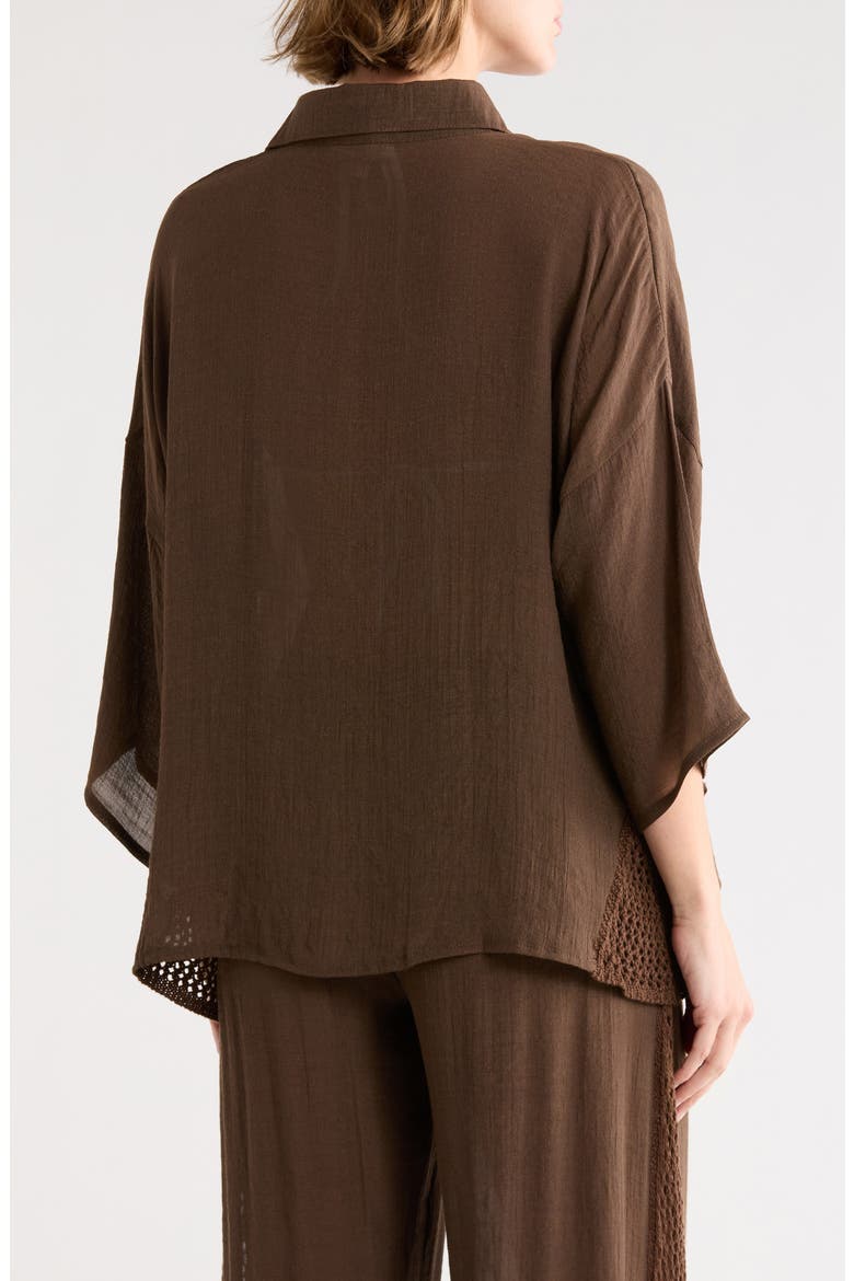 Cover-Up Shirt, Alternate, color, CHOCOLATE