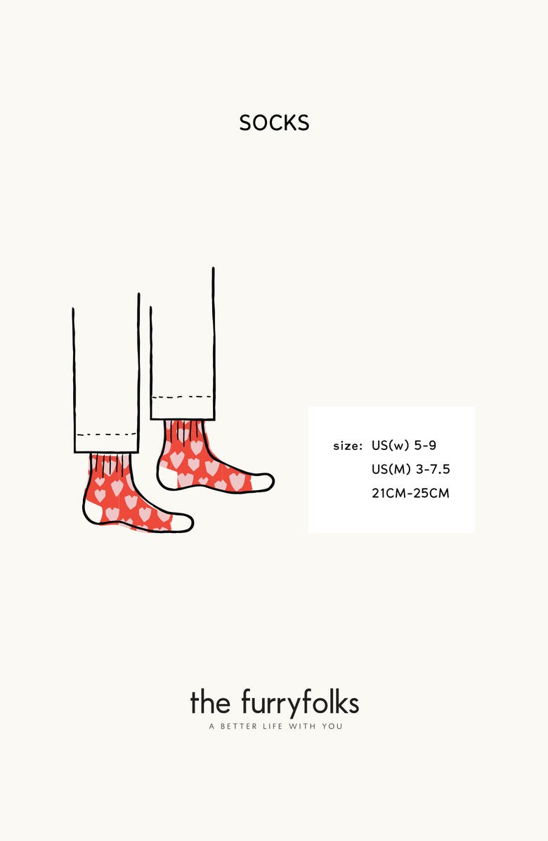 the furryfolks Hearts Pet Sweater & Socks Set, Alternate, color, Red