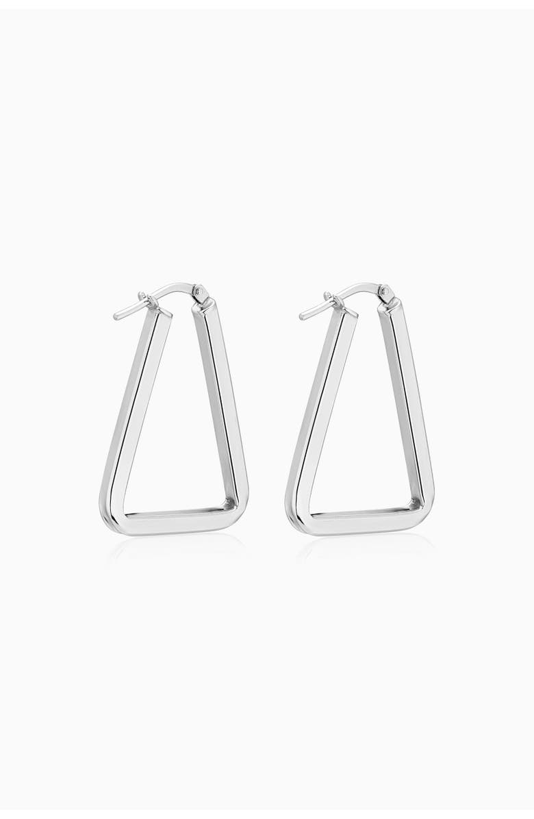Oradina Trinity Hoops in Sterling Silver, Alternate, color, Silver