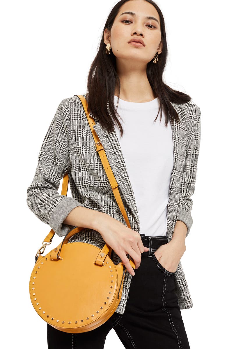 Topshop Taylor Circle Stud Tote Bag, Alternate, color,