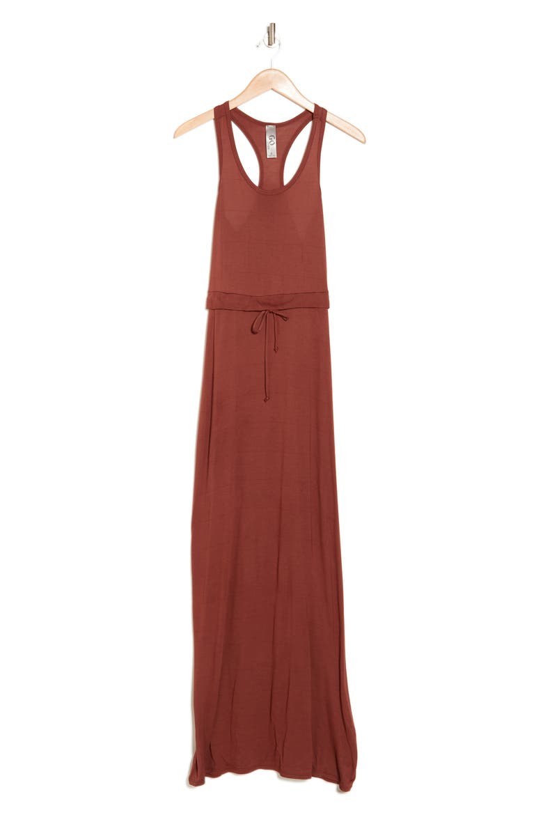 Racerback Maxi Dress, Alternate, color, RHUBARB