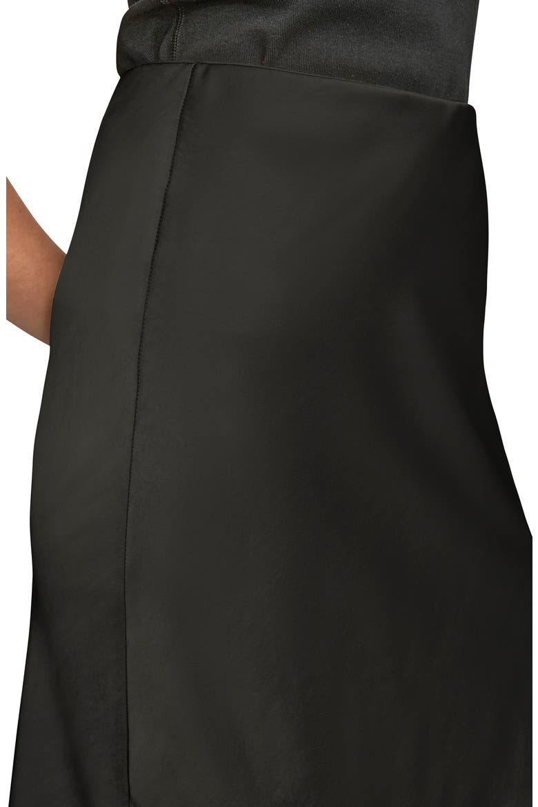 Satin Midi Skirt, Alternate, color, BLACK
