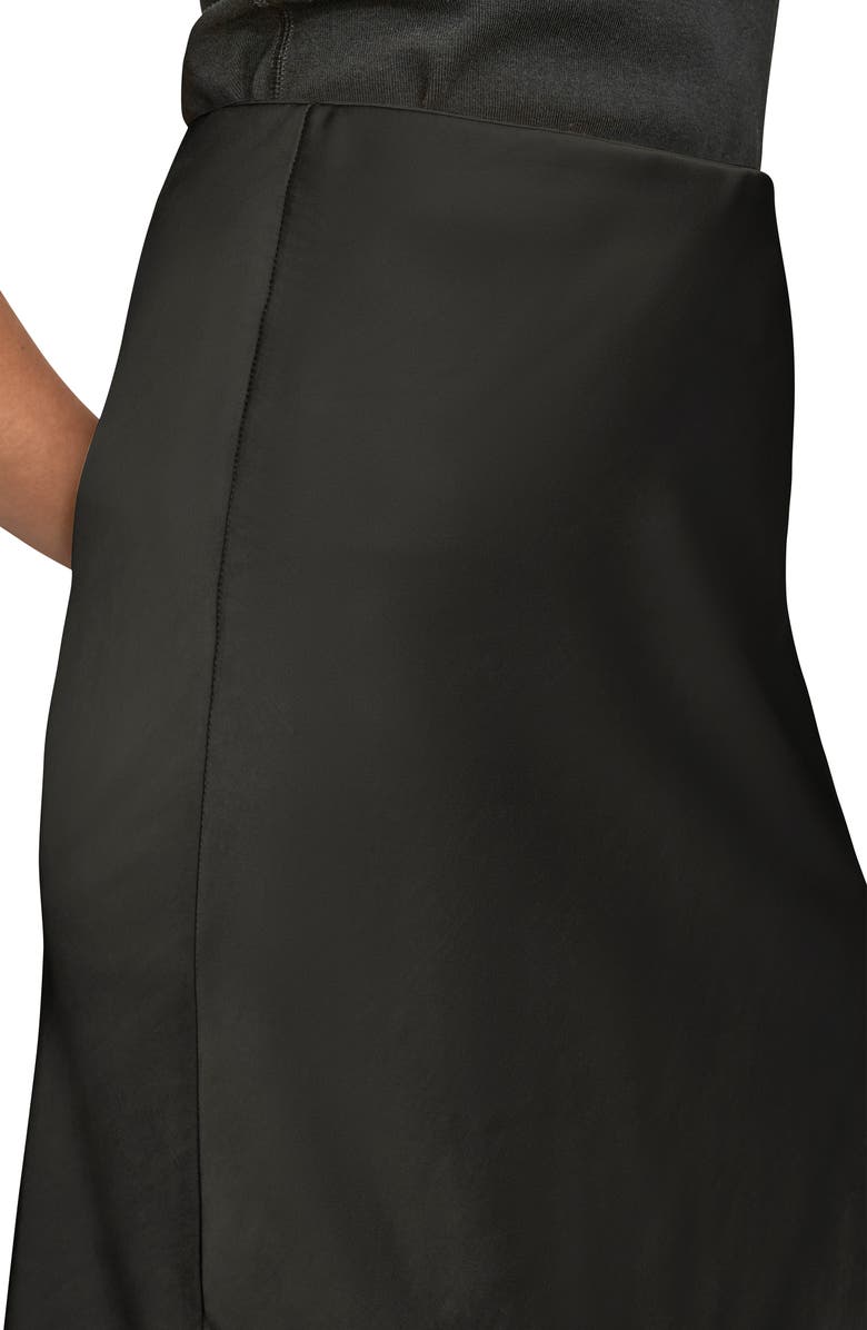 Donna Karan New York Satin Midi Skirt, Alternate, color, Black