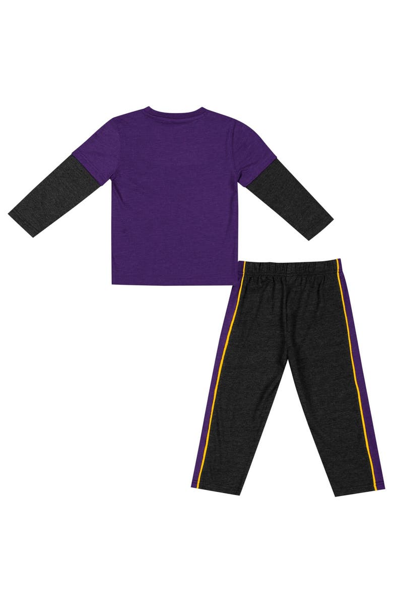 COLOSSEUM Toddler Colosseum Purple/Black LSU Tigers Long Sleeve T-Shirt & Pants Set, Alternate, color, Purple