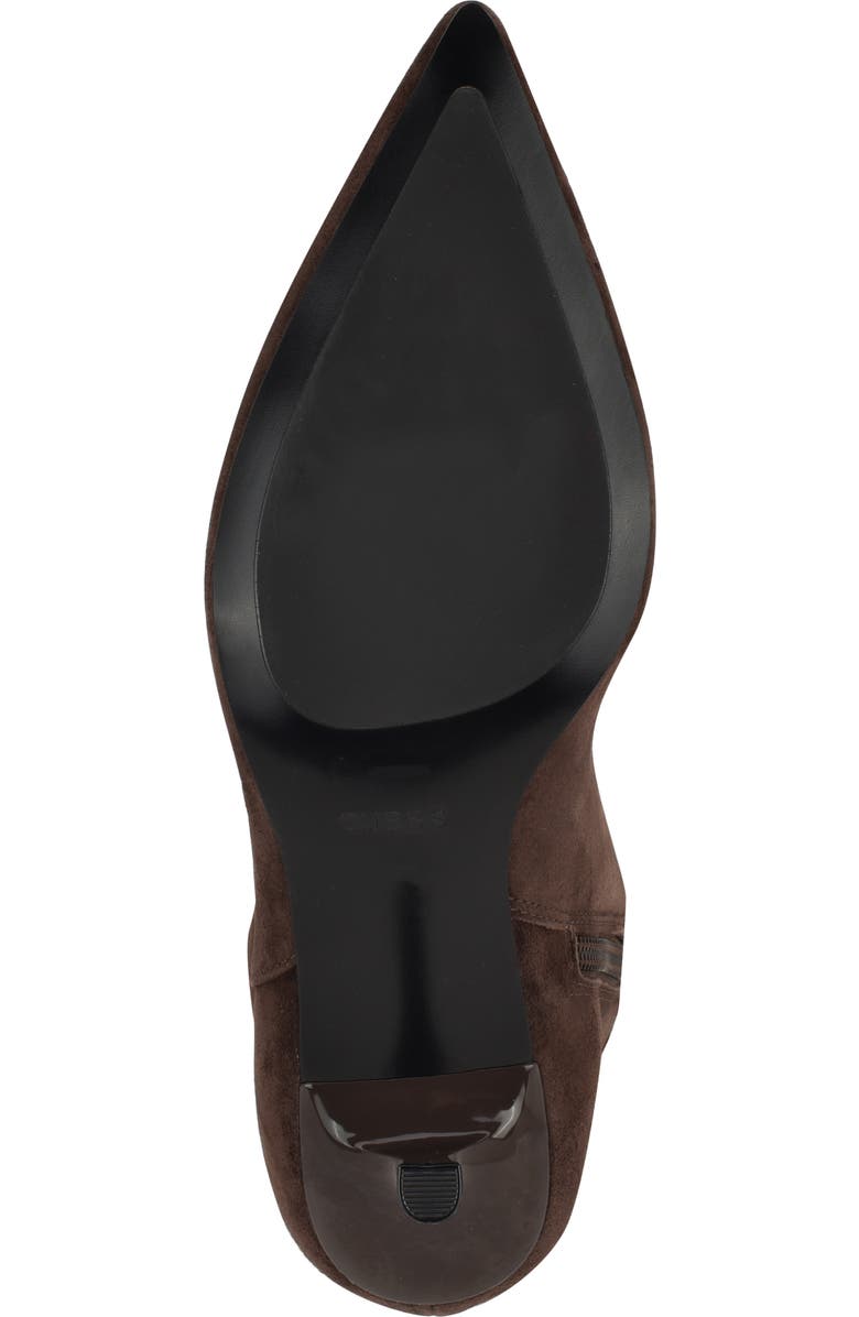 GUESS Yania Pointed Toe Boot, Alternate, color, Dark Brown