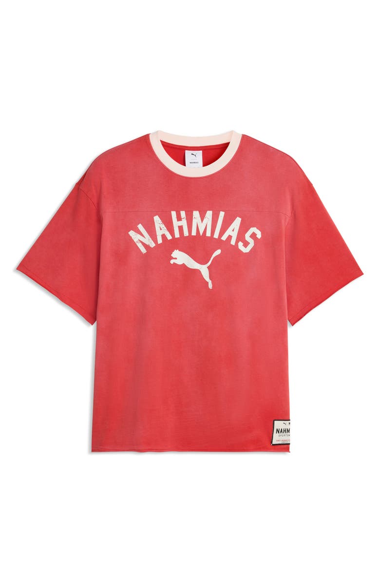PUMA x NAHMIAS Cotton Graphic T-Shirt, Alternate, color, Candy Apple