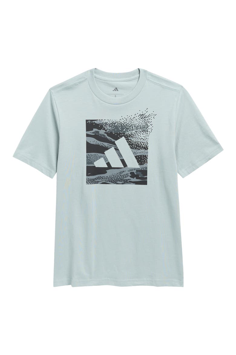 Kids' Camo Logo Graphic T-Shirt, Main, color, GREEN-GRAY