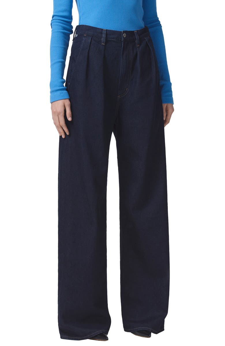 Citizens of Humanity Maritzy Pleated Wide Leg Denim Pants, Alternate, color, 