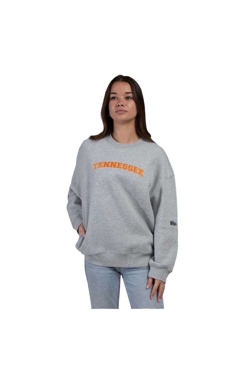 Hype and Vice Women's Hype and Vice Heather Gray Tennessee Volunteers Offside Pullover Sweatshirt, Main, color, 