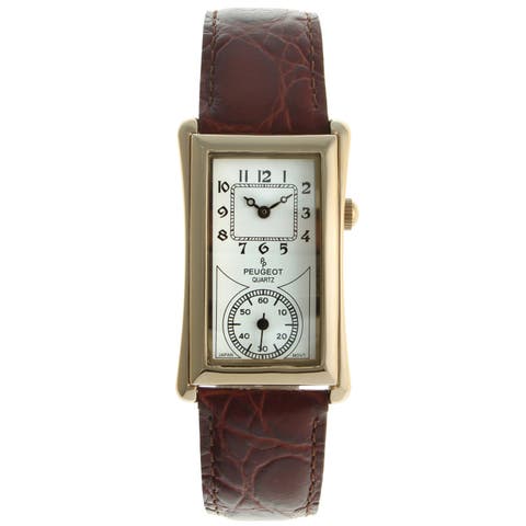 Vintage Large Rectangular Remote Sweep Leather Watch- 40x24MM