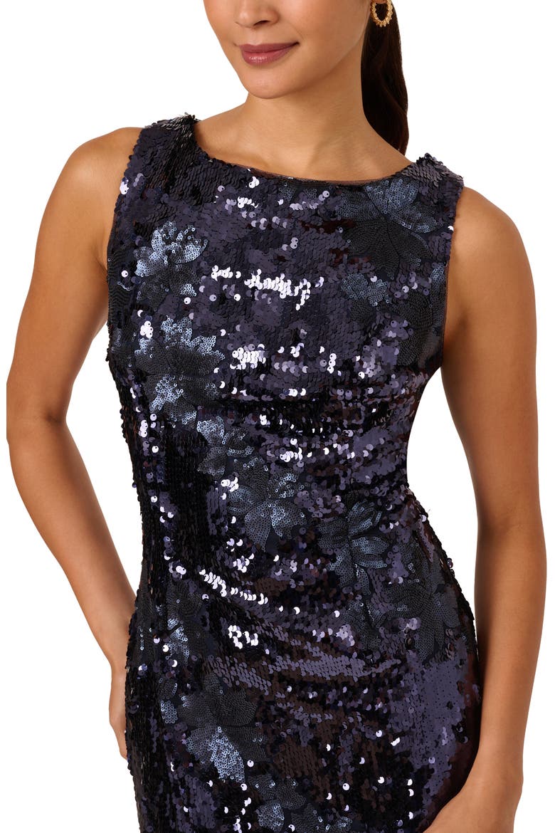 Sequin Cocktail Sheath Dress, Alternate, color, NAVY