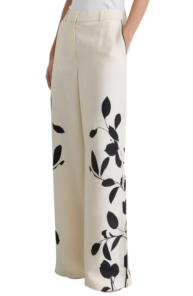 Reiss Delilah Wide Leg Pants, Main, color, Ivory/ Black