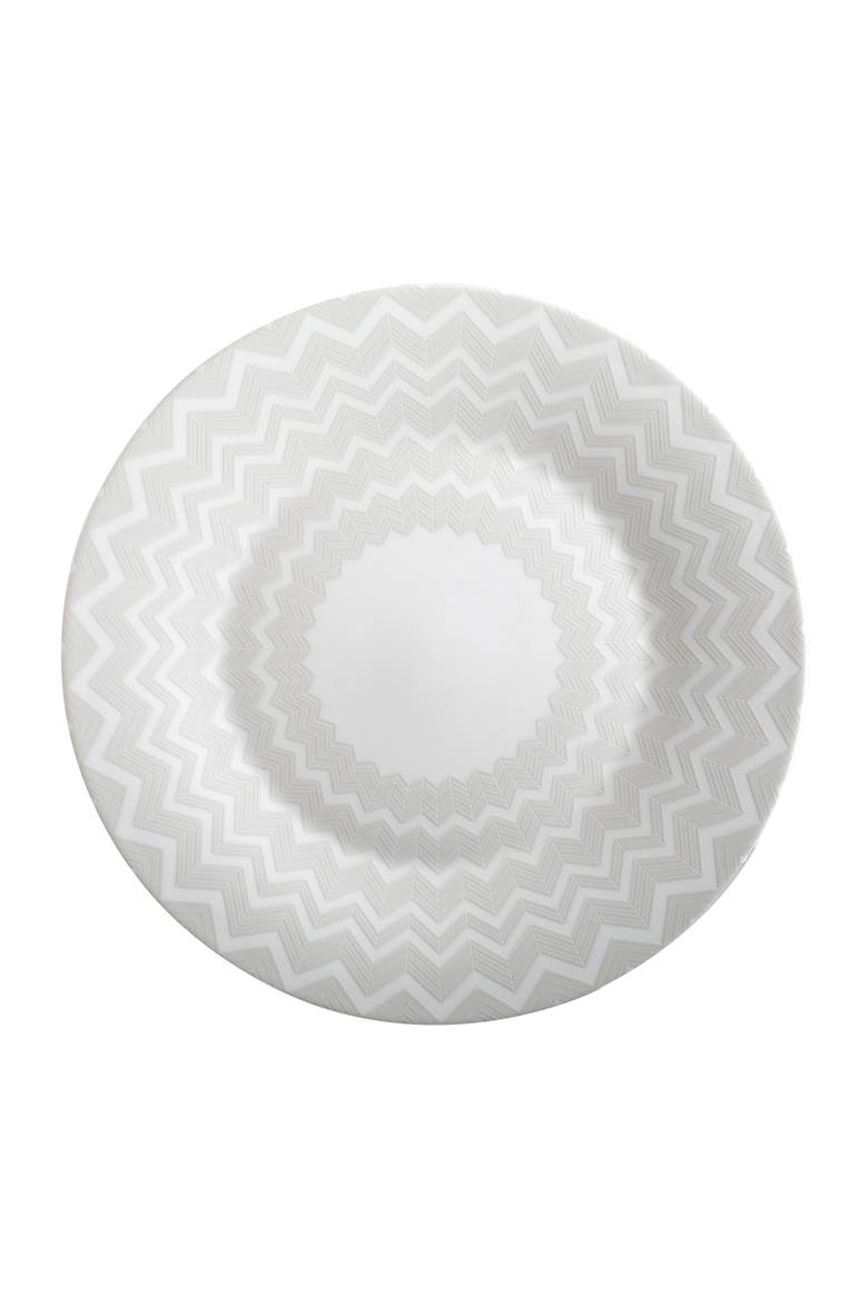 Charger Plate ZIG ZAG  White diam. 12.5", Main, color, White