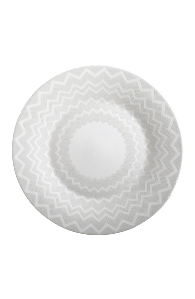 Missoni Home Tableware Charger Plate ZIG ZAG White diam. 12.5", Main, color, White