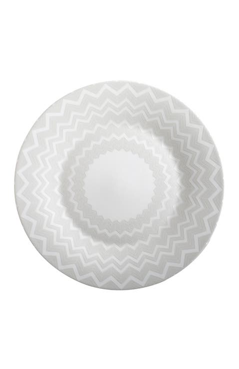 Charger Plate ZIG ZAG  White diam. 12.5"