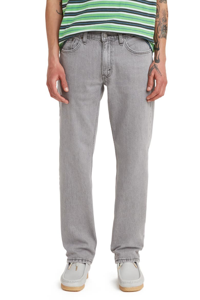 514™ Straight Fit Stretch Jeans, Main, color, CLOUDED GREY MIST AD