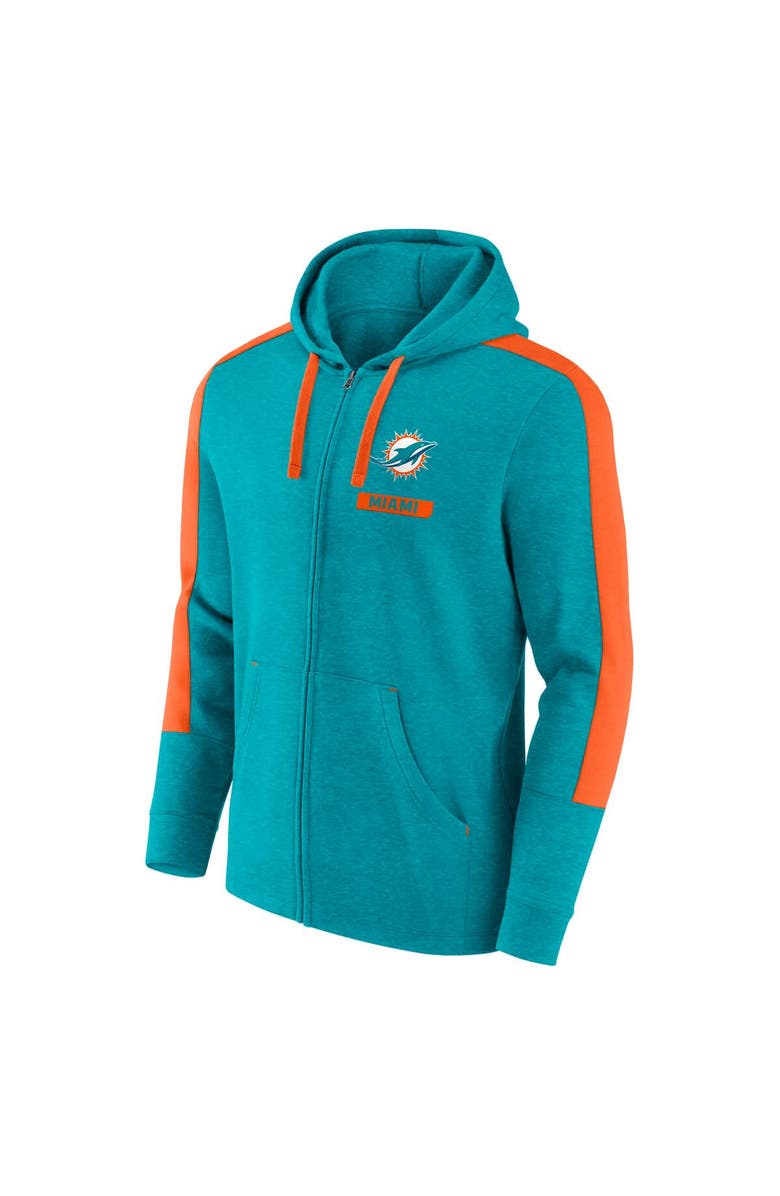 FANATICS Men's Fanatics  Aqua Miami Dolphins Gains Full-Zip Hoodie, Alternate, color, 