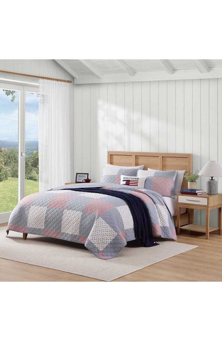 Tommy Hilfiger Ithaca Americana Quilt & Shams Set, Alternate, color, White/Blue/Red