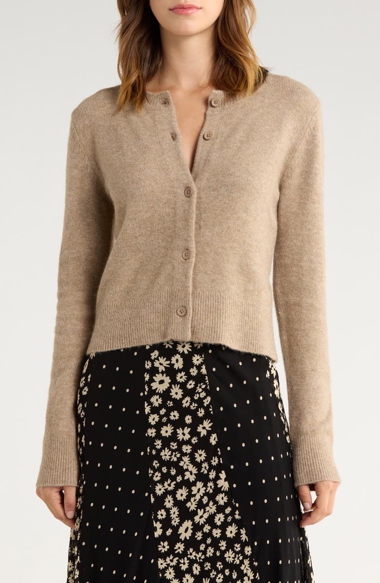 Rails Matilda Crop Cardigan, Main, color, Heather Oat