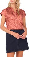 Vince Camuto Geo Print Satin Top