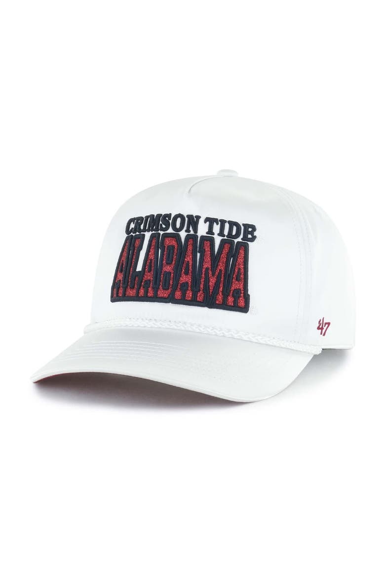 Women's '47 White Alabama Crimson Tide Outspoken Hitch Adjustable Hat, Alternate, color, White