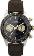 Timex® Waterbury Heritage Chronograph Leather Strap Watch, 39mm