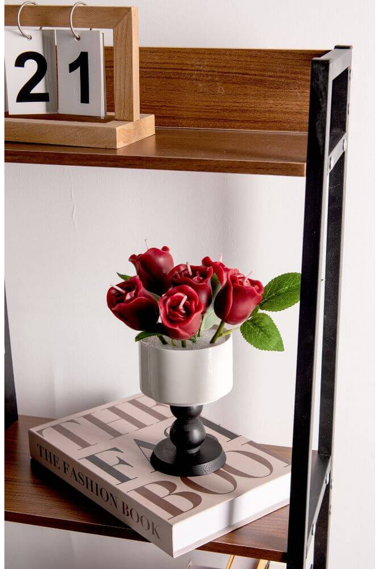 Rose Candle, Alternate, color, Dark Red / Burgundy