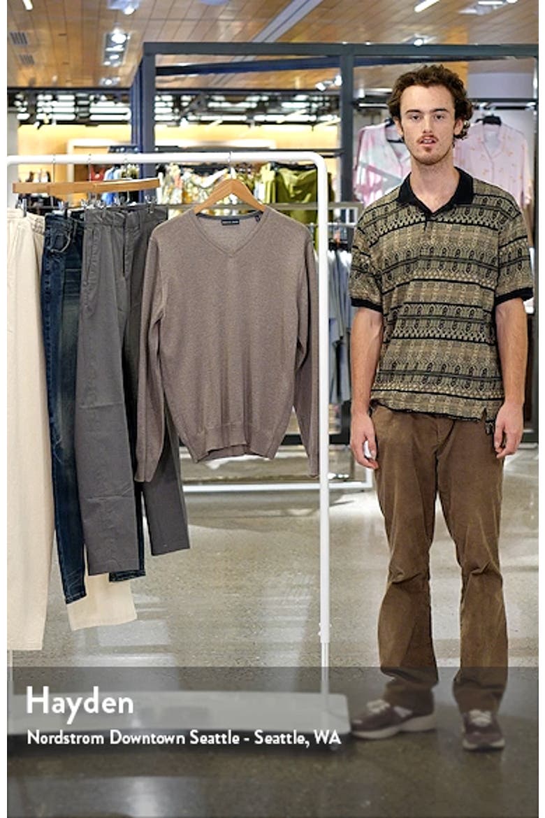 Fine Gauge Merino Wool V-Neck Sweater video