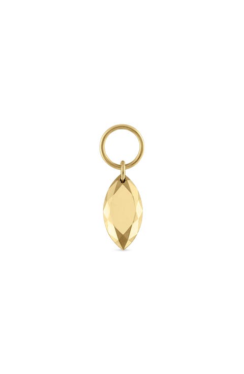 Faceted Marquise Charm Pendant