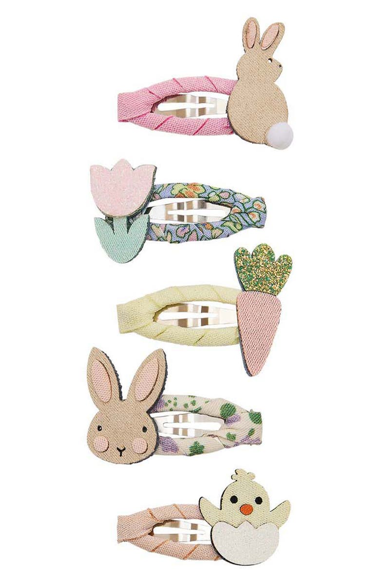 Mimi & Lula 5-Pack Easter Mini Clic Clacs Hair Clips, Main, color, Pink