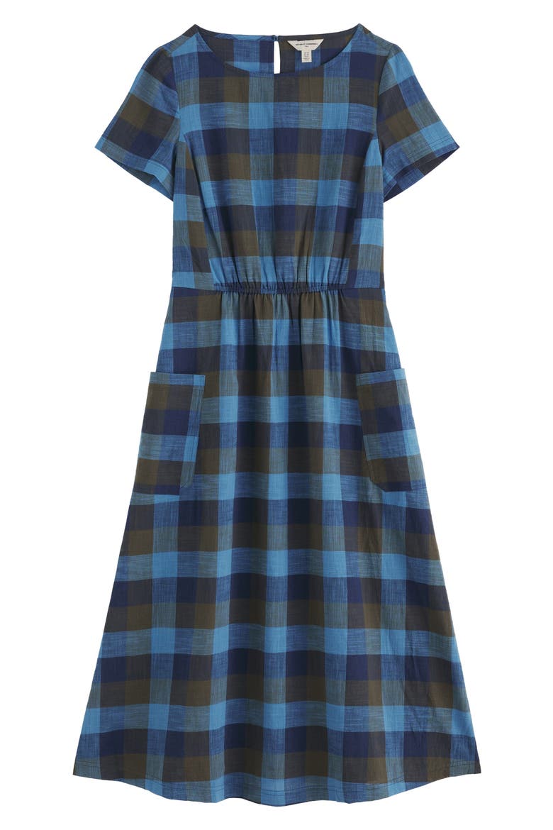 Haneth Check Print Midi Dress, Alternate, color, MORDEN PADDLE