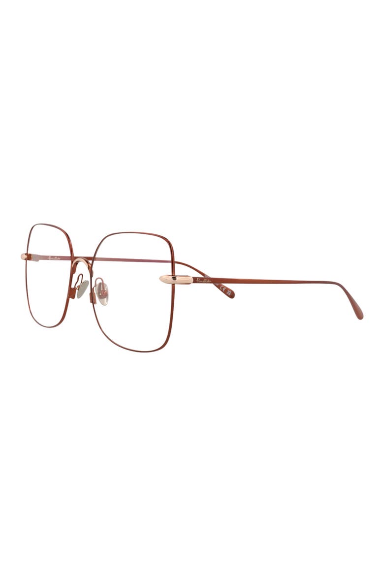 57mm Square Optical Glasses, Alternate, color, BROWN / BROWN