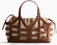 H&M Large Drawstring-detail Tote Bag
