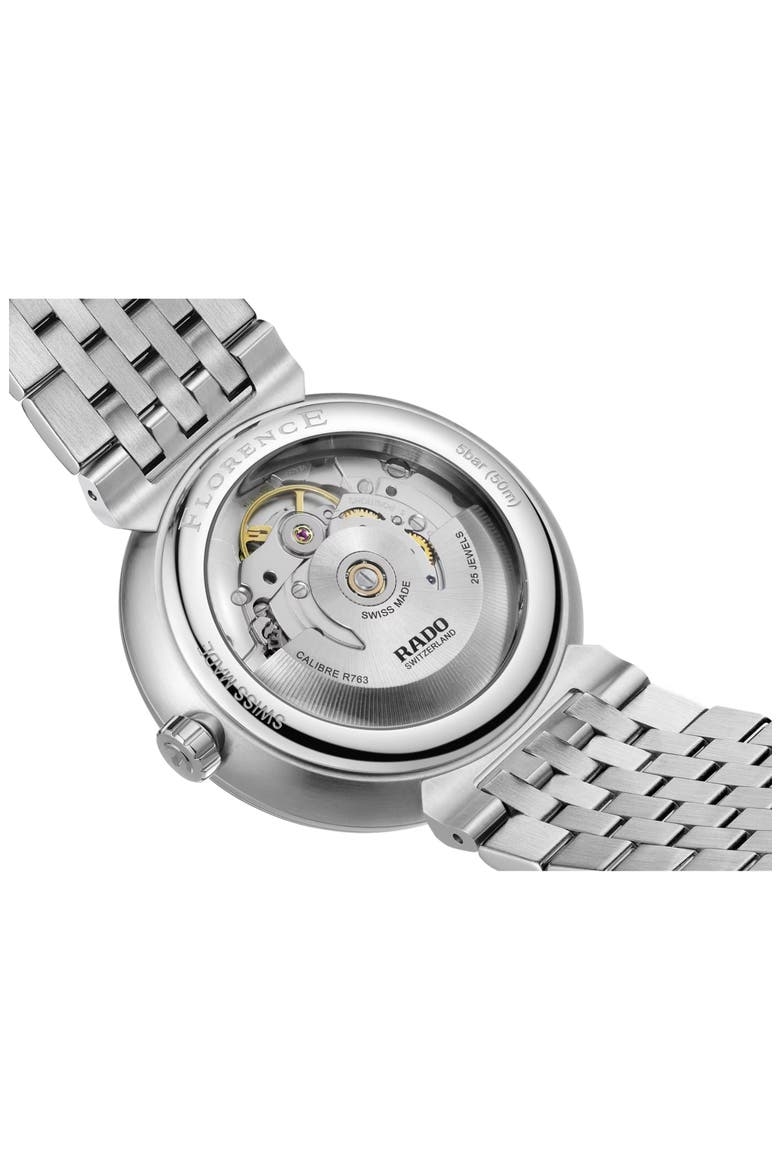 Florence Automatic Bracelet Watch, 39mm, Alternate, color, BLACK