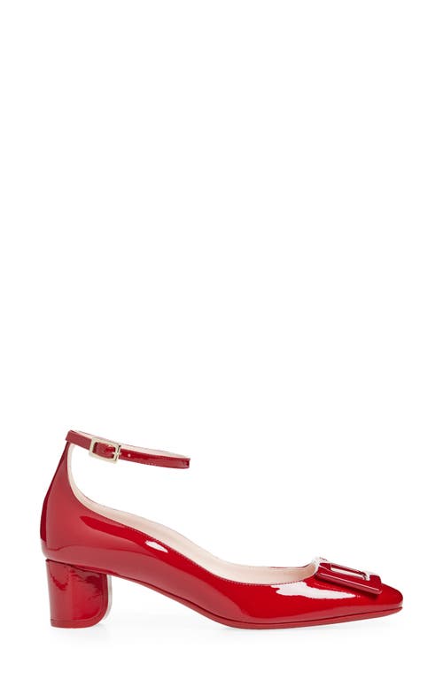 Shop Roger Vivier U Look Ankle Strap Pump In Rubino Scuro