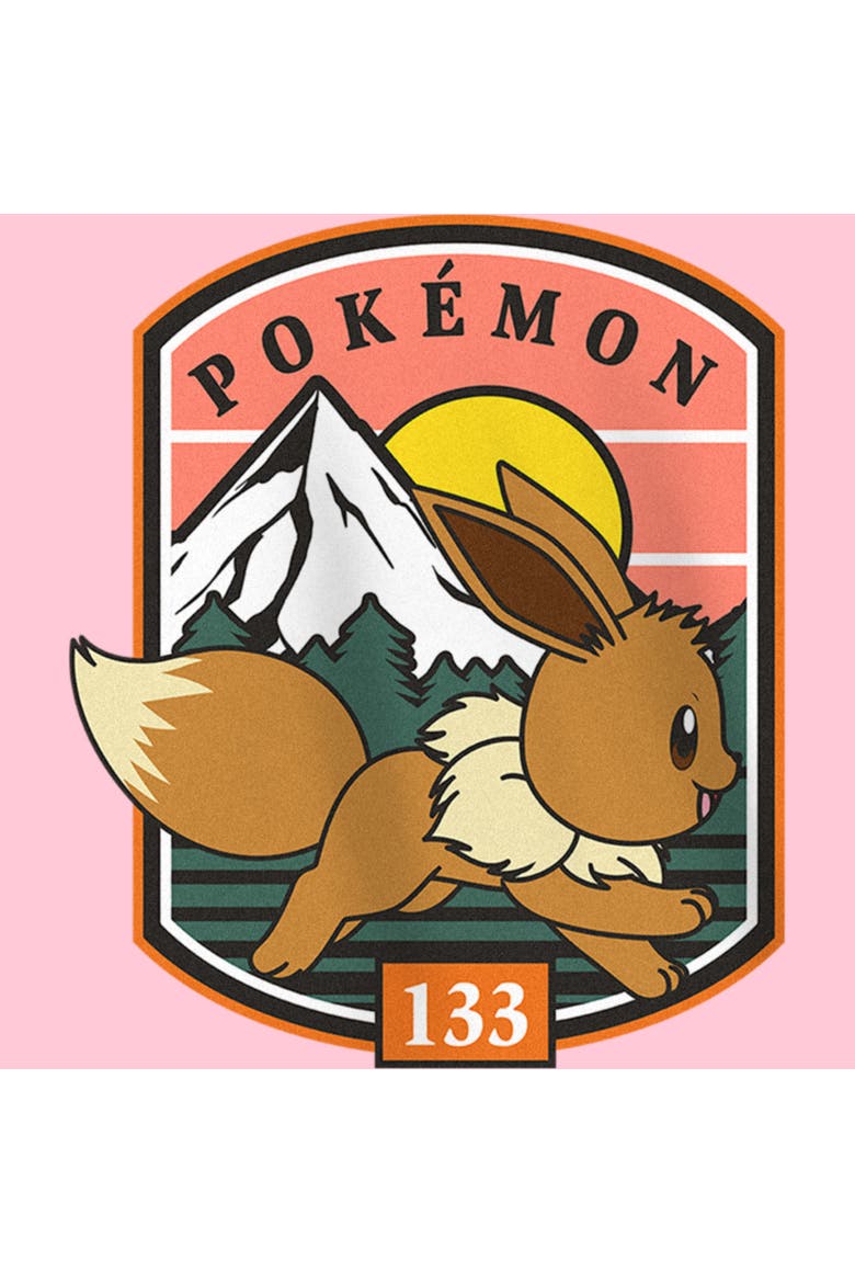 Girl's Pokemon Eevee 133  Graphic T-Shirt, Alternate, color, Light Pink