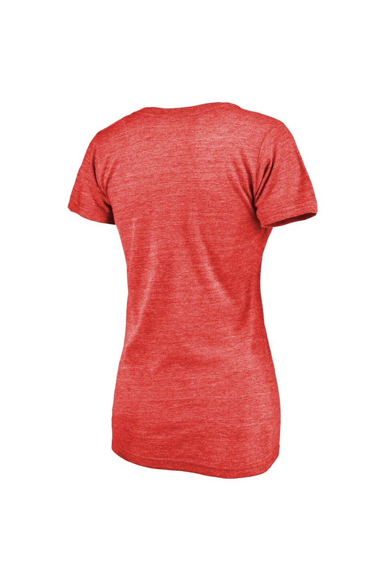 Women's Fanatics Branded Martin Brodeur Red New Jersey Devils Hall of Fame V-Neck Tri-Blend T-Shirt, Alternate, color, Red