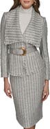 Donna Karan New York Wide Lapel Sequin Tweed Jacket