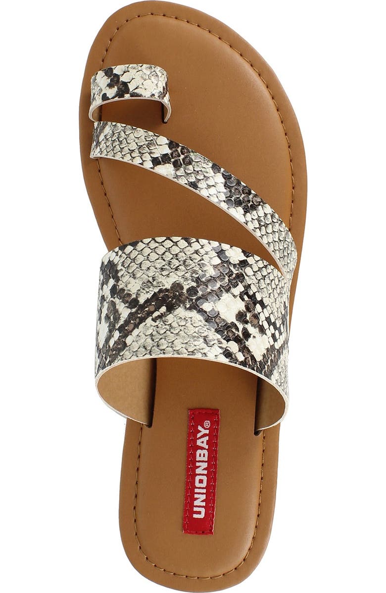 UNIONBAY Royal Snake Skin Print Sandal, Alternate, color,